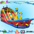 inflatable pirate ship bounce castle with slide ,used commercial inflatable bouncers for sale,adults n kids bounce house